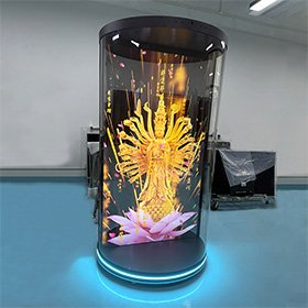 3D AI Cylindrical Holographic Cabinet