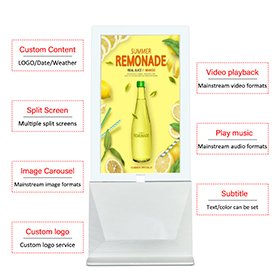 Double-Sided Vertical Transparent Digital Signage