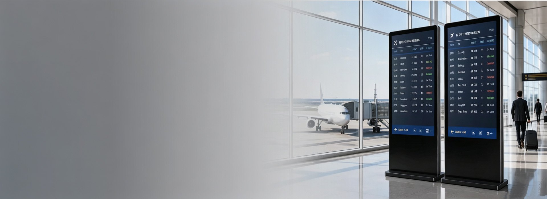 floor standing digital signage banner