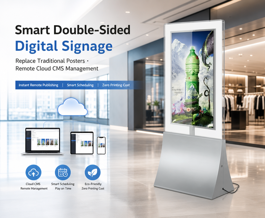 Double-Sided Digital Signage Replaces Traditional Posters